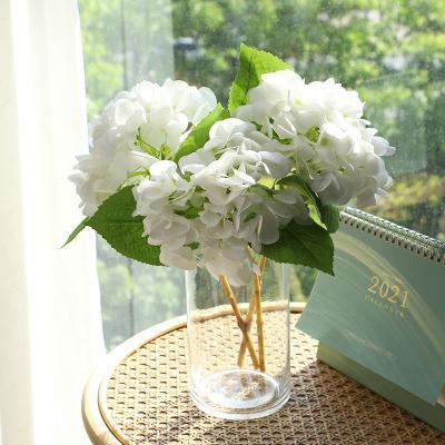 China Artificial fpr decoration Art Decor Beautiful indoor plants multicolor hydrangea with preserve moisture wholesale price for sale