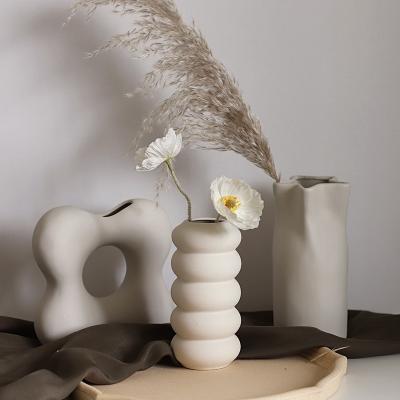 China Quality Suitable Price Guaranteed Abstract Nordic Type Ceramic Flower Vases For Home Decor for sale