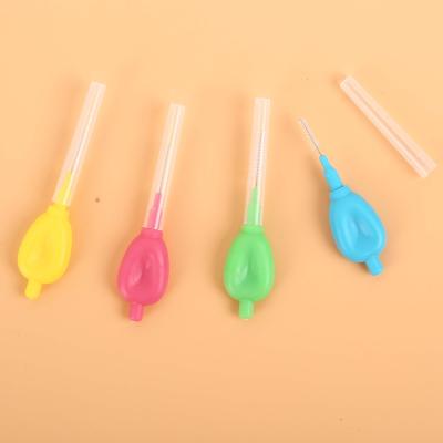 China Child Adult Natu Waterdrop Shape One-color Shape Brush Custom Disposable Toothbrush Oral Cleaning Oral Interdental Brush for sale