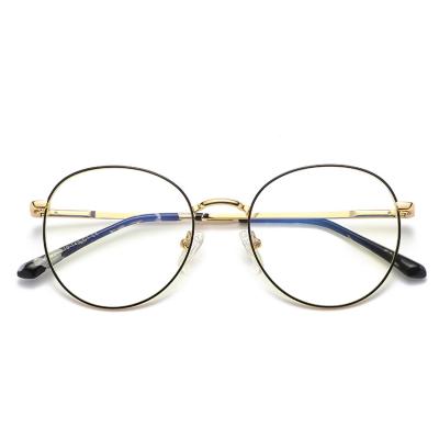 China High Quality Anti Blue Light Fashion Eyewear Computer Reading Glasses Stainless Fashion Glasses Frames Round Optical Frames for sale