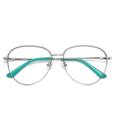 China High Quality Anti Blue Light Fashion Eyewear Computer Reading Glasses Stainless Fashion Glasses Frames Round Optical Frames for sale