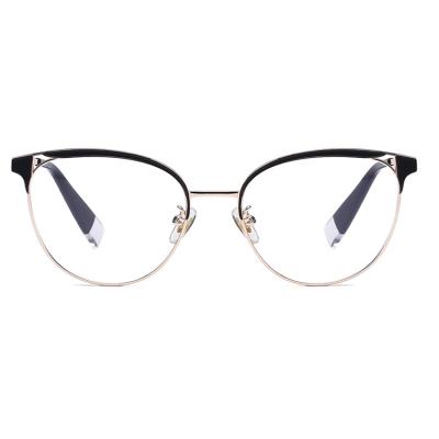 China High Quality Anti Blue Light Fashion Eyewear Computer Reading Glasses Stainless Fashion Glasses Frames Round Optical Frames for sale