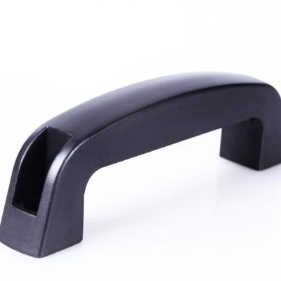 China Black Plastic Machinery Tool ABS Furniture Bridge Handles Oval Shape for sale