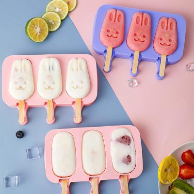 China Best Selling Viable Product Silicone Ice Cream Mold Juice Popsicle Maker Ice Lolly Popsicle Mold for sale