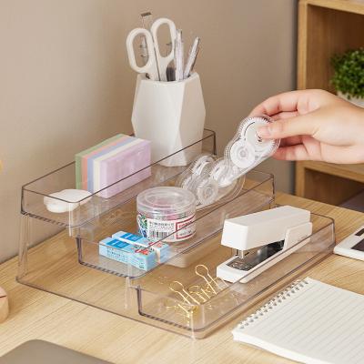 China Finishing Student Pen Holder Stationery Storage Rack Pen Box Desk Storage Cosmetics Viable Desktop Storage for sale