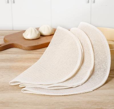 China Sustainable Steamer Cloth Steamed Roll Non-Stick Steamer Pad Non-Stick Cotton Gauze Drawer Household Steamed Roll Paper Round Pad for sale