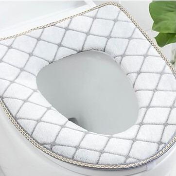 China Slow-end Toilet Seat Mat Toilet Seat Mat Closestool Bathroom Toilet Seat Cushion Washable Sticky Cover Soft Warmer Hood Pad for sale