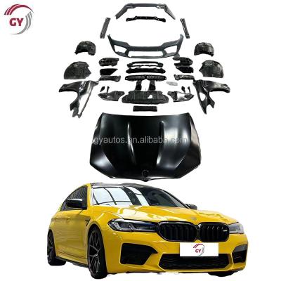 China PP car parts g30 car bumper for BMW G30 upgrade m5 hood dampers m5 skirt 1:1 side body kit for sale