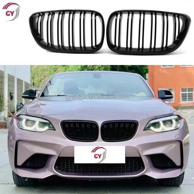 China ABS Car Grille For BMW 2 Series F22 Car Grille F22 Center Black Two Line Auto Grille 2014-2018 Year for sale