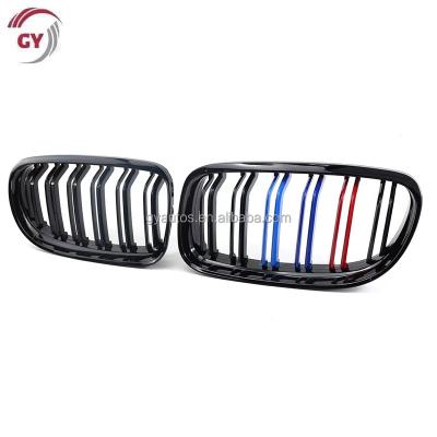 China Auto ABS Bumper Car Grill For BMW 3 Series E90 2008-2011 3 Colors ABS Dual Car Front Grill Grille M Power Line for sale