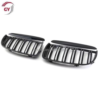 China ABS Car Parts ABS Auto Bumper Grills For BMW 3 Series E90 2005-2007 Dual Line Gloss Black Front Grill ABS Grille for sale