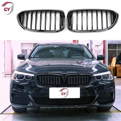 China ABS Gloss Black Single Line Grill For BMW 5 Series G30 Front Center Grill 2017-2020 Car Front Bumper Grill for sale