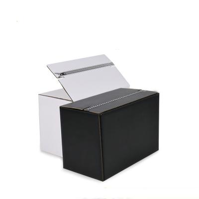 China Recycled Materials 10pcs/bag Customized Logo MOQ 10pcs Cardboard Paper Zip Boxes Easy To Tear Express Courier Gift Box Eco-friendly for sale