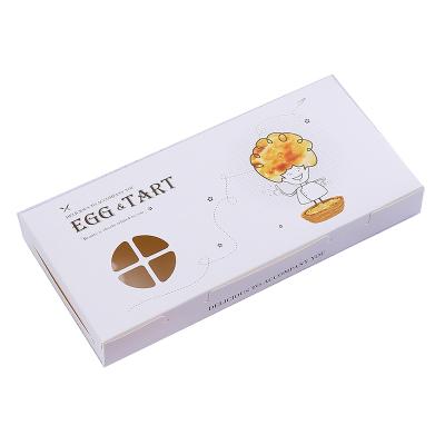 China 50pcs/bag Recyclable Customize White Cardboard Paper Box For Egg Pizza Sandwich Snacks Tart Potato Chips 8 Packs for sale