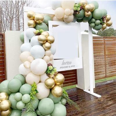 China Retro Avocado Green New Home Office Cafes Hotel Color Series Balloon Set Bean Paste Green Wedding Party Decoration Birthday Balloon Set for sale