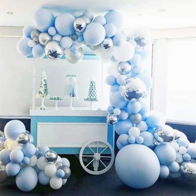 China Amazon hot sale wedding decoration 18 inch macaron balloon blue string birthday party theme party decoration balloons set for sale