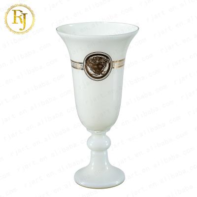 China European Traditional Uzbekistan Kazak Ceramic Vase and Porcelain Idishlar Vases Gold Glass Chinni Posuda Pattern Decor for sale