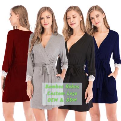 China HOBISH Women's QUICK DRY Soft Nightgown Long Robes Nightwear Sleepwear Nightwear Pajamas Bathrobe Belt Women's Cardigan for sale