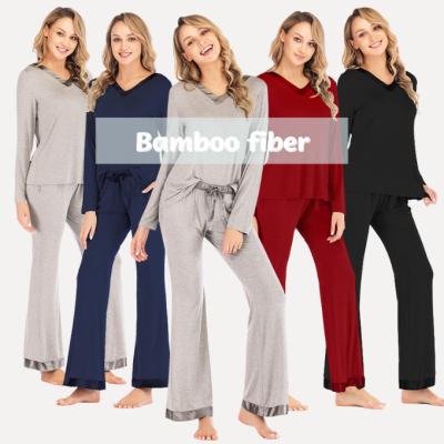 China New Arrivals QUICK DRY Spring Long Sleeping Pajamas Female Autumn Cotton Clothes Set Bamboo Pajamas For Woman for sale