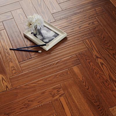 China Contemporary Warm Natural Smooth Oak Parquet Color Red Color Sale T&G Waterproof Engineered Wood Flooring for sale