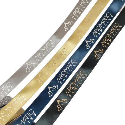 China 196 Colors Option Satin Floral Ribbon For Gift Wrapping Can Customize Logo Pattern Printing Ribbons for sale