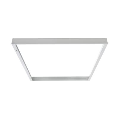 China Modern Easy Install Plastic Corner Code Non Screw 2x2ft 2x4ft 1x4ft Led Panel Ceiling Frame / Surface Mount Frame for sale