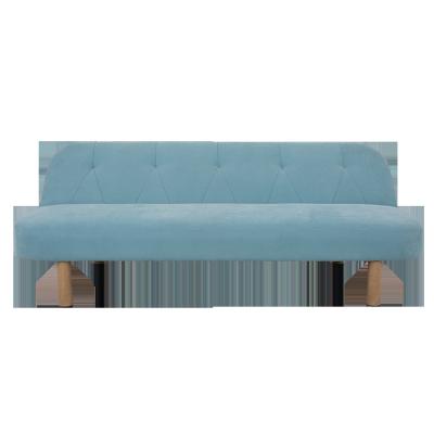 China Promotional Nisco Foldable Futon, Convertible Sofa Bed and Couch, Skype Blue Velvet for sale