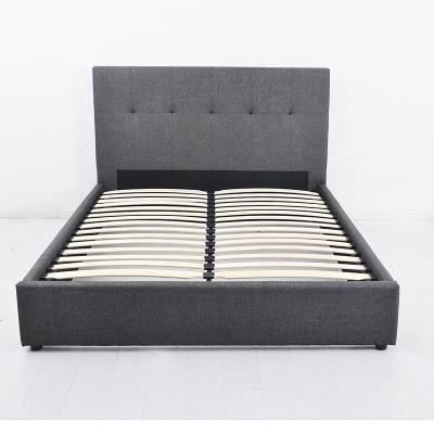 China Foldable Double Fabric Bedroom Furniture Modern Queen Size Bedframe for sale