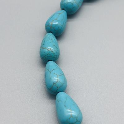 China Turquoise Polishing Stone Beads Drop Shape Turquoise Beads and Turquoise Stones Jewelry Beads for sale