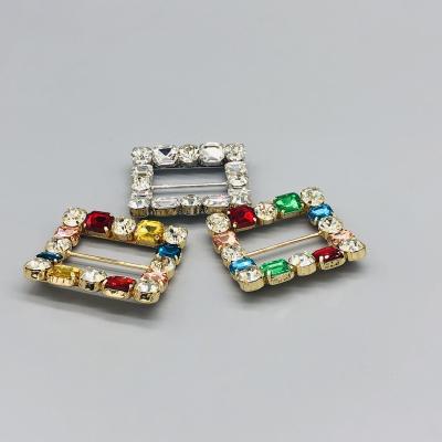 China Shoe Material Nickel Free Type Buckles Copper Buckles For Sandals Rhinestone Buckles for sale