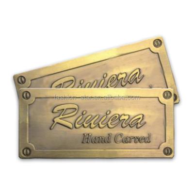 China Decoration Premium Customized Vintage Metal Sign Embossed Plaques for sale