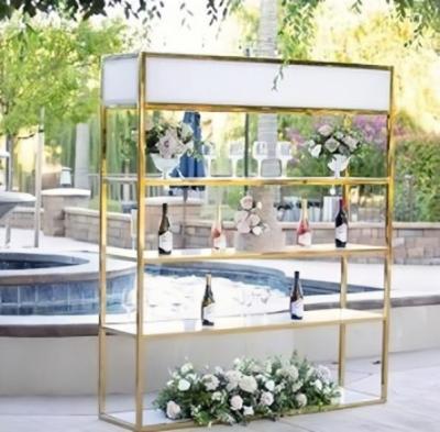 China Hot wedding event /party recommend stainless steel display wine rack for wedding for sale