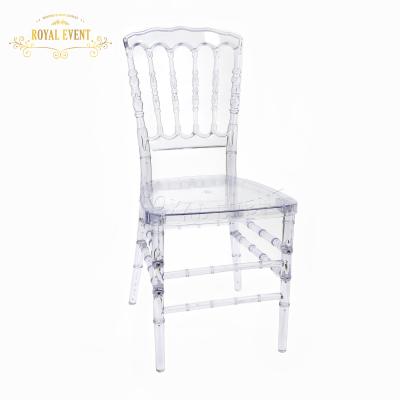 China Modern High Quality Crystal Clear Napoleon Plastic Chair Dining Chair For Event for sale