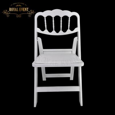 China Modern Outdoor Wedding Resin Napoleon Folding Chairs Wimbledon Garden Portable White Chair for sale