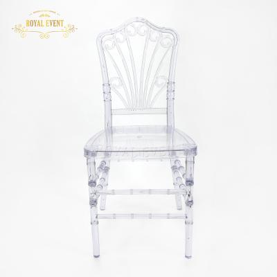 China Hot Sale PC Modern Clear Peacock Modern Crystal Chairs Wedding Dining Chairs Furniture for sale