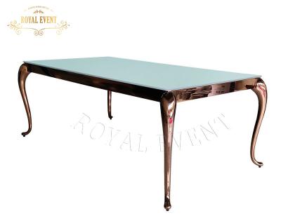 China New Next Modern Wedding Dining Tables Stainless Steel Bride Table Wedding Furniture for sale