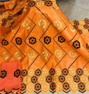 China Fashion riche bazin riche fabric viable set super quality 5 yards bazin 2 yards net bazin riche for sale