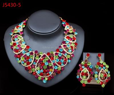 China Popular African Jewelry Sets Fashion Jewelry 2017 Lady Wedding Statement Necklace for sale