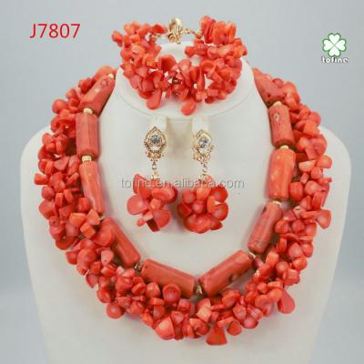 China Good Quality Fashion Garment Coral Beads Big Jewelry Set Wholesale For Party for sale