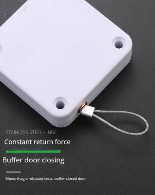 China Energy conservation Custom Pull Rope Box Punch-free Household Hydraulic Buffer Device Sliding Door Closing Drawstring Mute Automatic Door Closer for sale