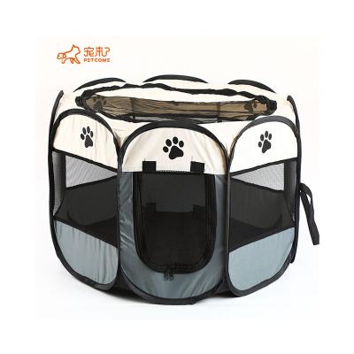 China Foldable Waterproof Breathable Portable Kennel Cat Carrier Pet Tent House Oxford Mesh Dog Playpen Fence Cage Breathable PETCOME Suppliers for sale