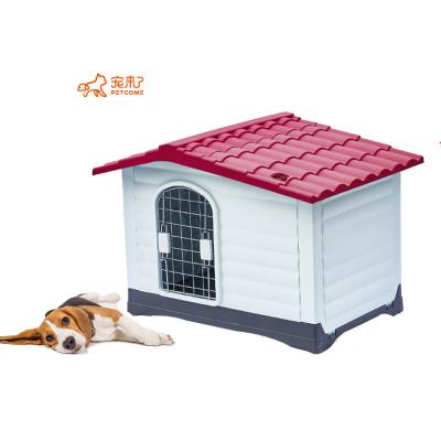 China PETCOME Factory Breathable European Style Outdoor Cheap Plastic Middle Schools Small Kennel for sale