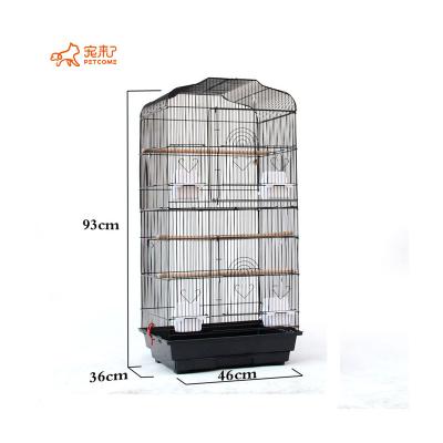 China PETCOME Amazon Breathable Popular White Cheap Steel Wire Large Breeding Bird Cage With Stand for sale