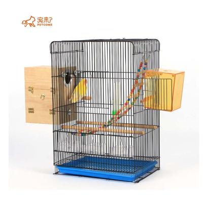 China PETCOME Breathable Manufacturers Cheap Galvanized Large Wire Love Bird Cage With Two Multiplication Door for sale