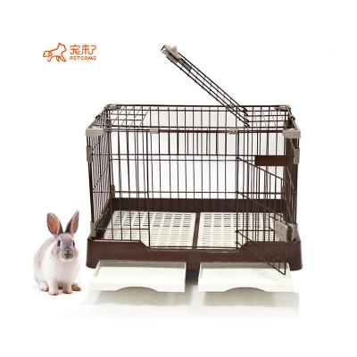 China Cheap Breathable Metal PETCOME Indoor Rabbit Breeding Cage Suppliers With Wheel For Sale for sale