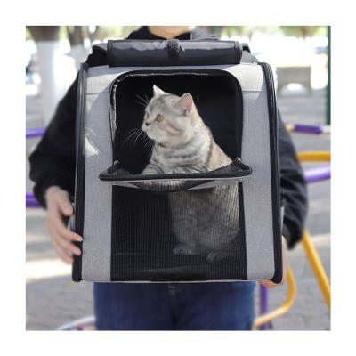 China PETCOME Manufacturer Outdoor Portable Travel Backpack Breathable Pet Cat Cage Dog Space Bag for sale