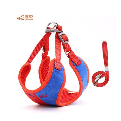 China PETCOME Suppliers Custom Dog Leash and Personalized Adjustable Luxury Premium Embroidered Cat Harness for sale