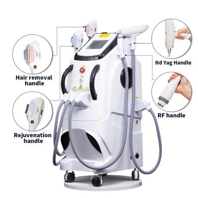 China Magneto-Optic Permanent Pigment Removal OPT IPL RF ND Yag Laser Hair Removal And Skin Rejuvenation Machine 4 In 1 Radio Tattoo Technology OEM for sale