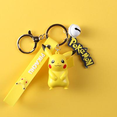 China Pikachu Charmander Bulbasaur Squirtle Jigglypuff Psyduck Acrylic Pink Cute Key Ring Chain Key Chain for sale