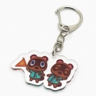 China Acrylic Animal Marshal Merengue Key Chain Ring KeyChain of Forest Crossing Popular Character Nook Isabelle KK for sale